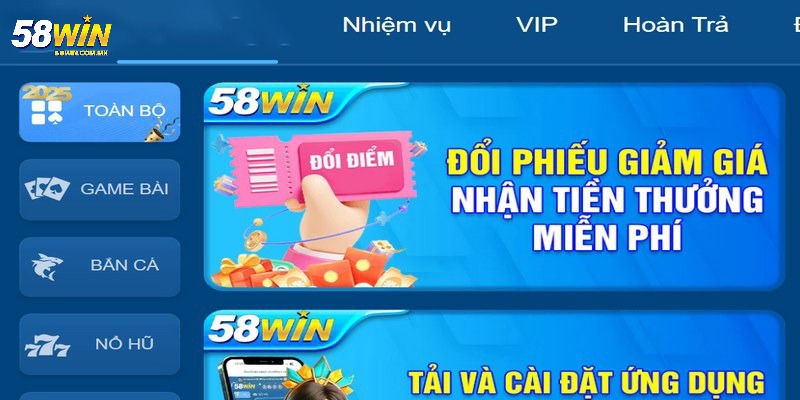 Giới Thiệu 58WIN - Sân Chơi Giải Trí Uy Tín, Hiện Đại Nhất 2025 3 Ưu đãi đặc biệt dành cho hội viên tại sân chơi 58WIN uy tín